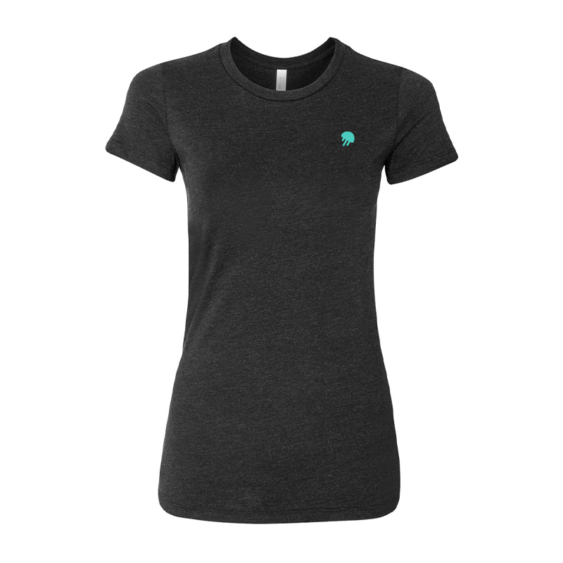 Women's Slim Fit Logo Lounge Tee (Heathered Buoy Black)